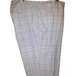Dockers Capri Cropped Pants Blue Plaid Size 24W